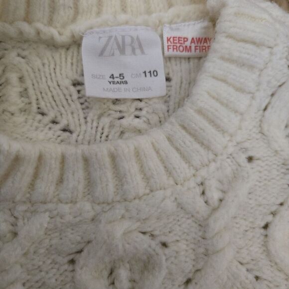 ZARA‎ Floral Knit Sweater Size 4-5yrs - Picture 6 of 7